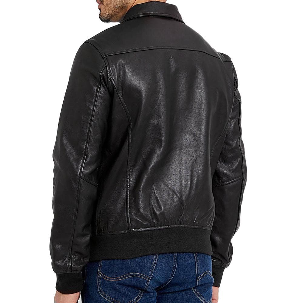 Blouson cuir Noir Homme Schott Mens Leather Pilot 2