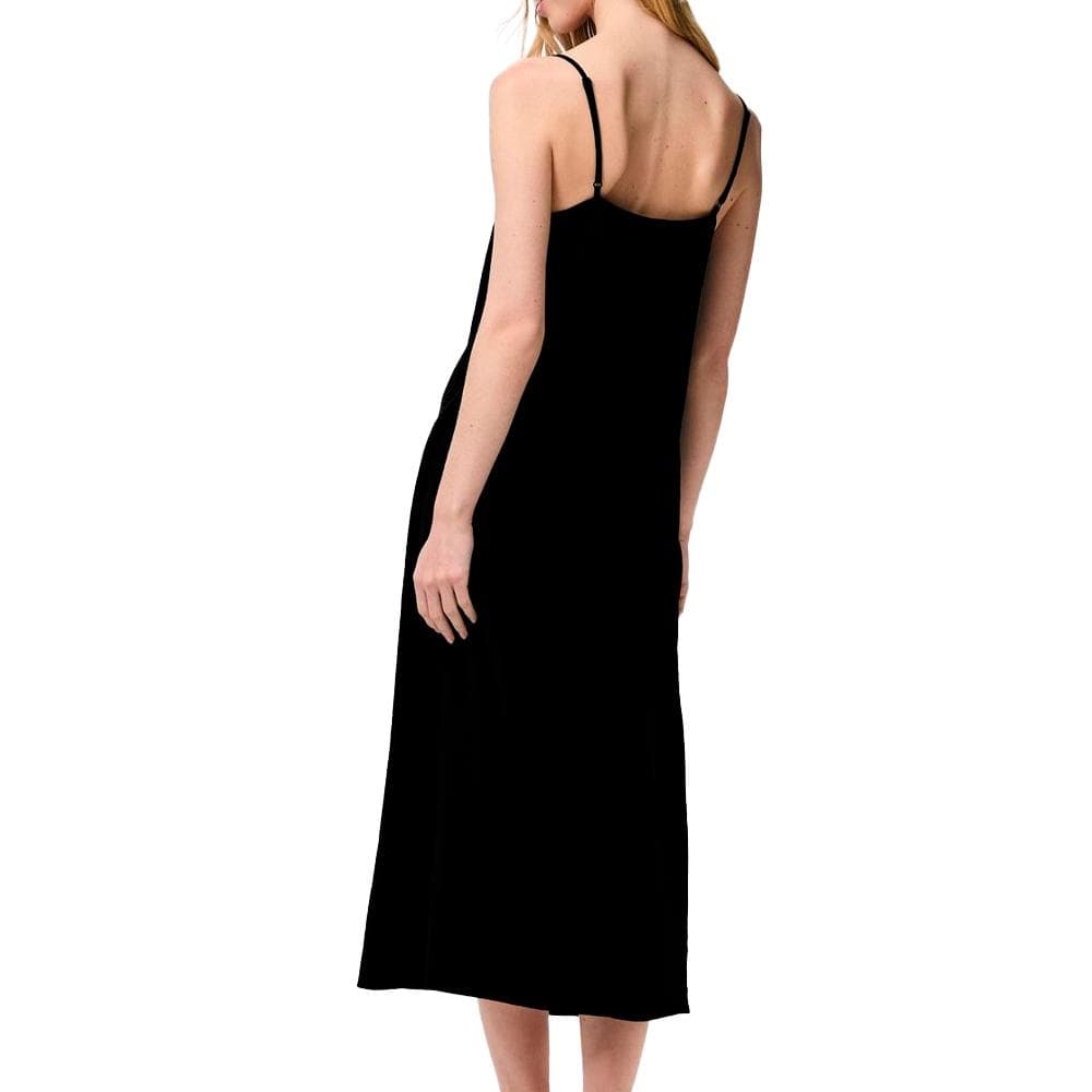 Robe Longue Noir Femme Pieces Strap 2