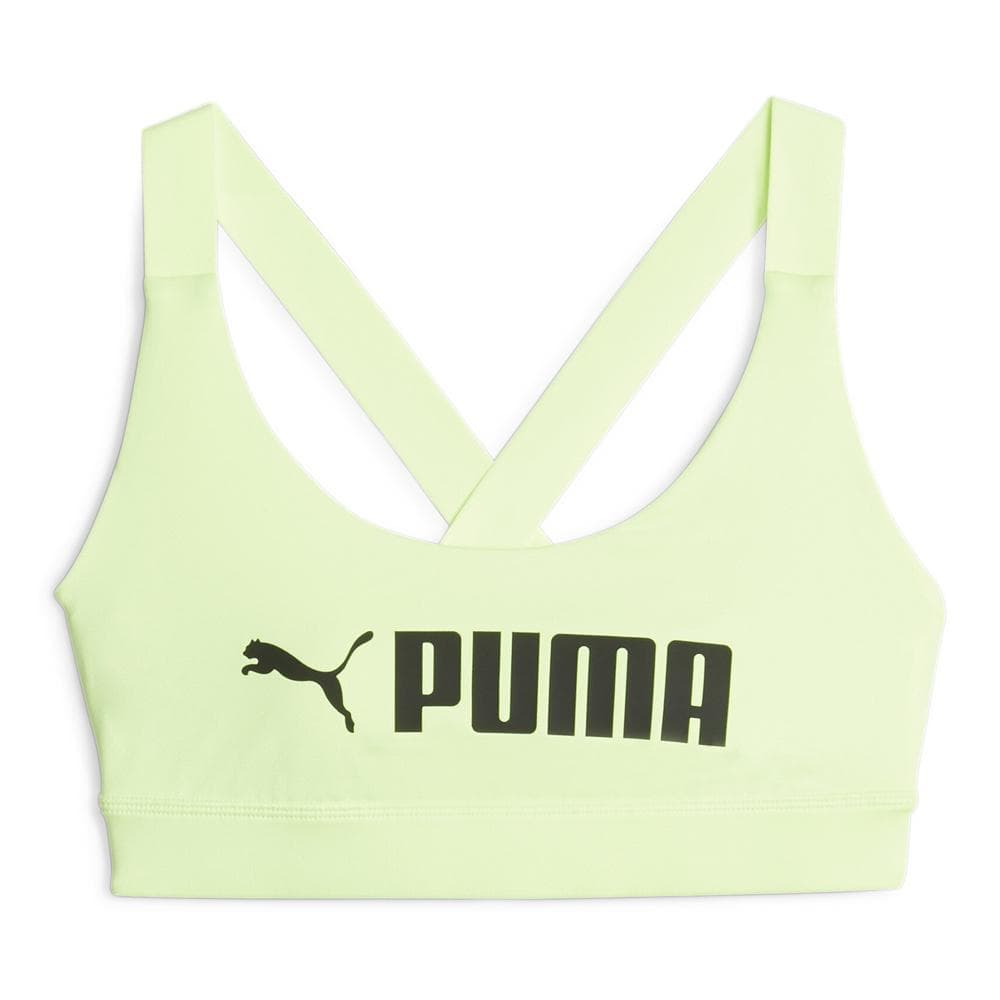 Brassière Verte Fluo Femme Puma Mid Impact 1