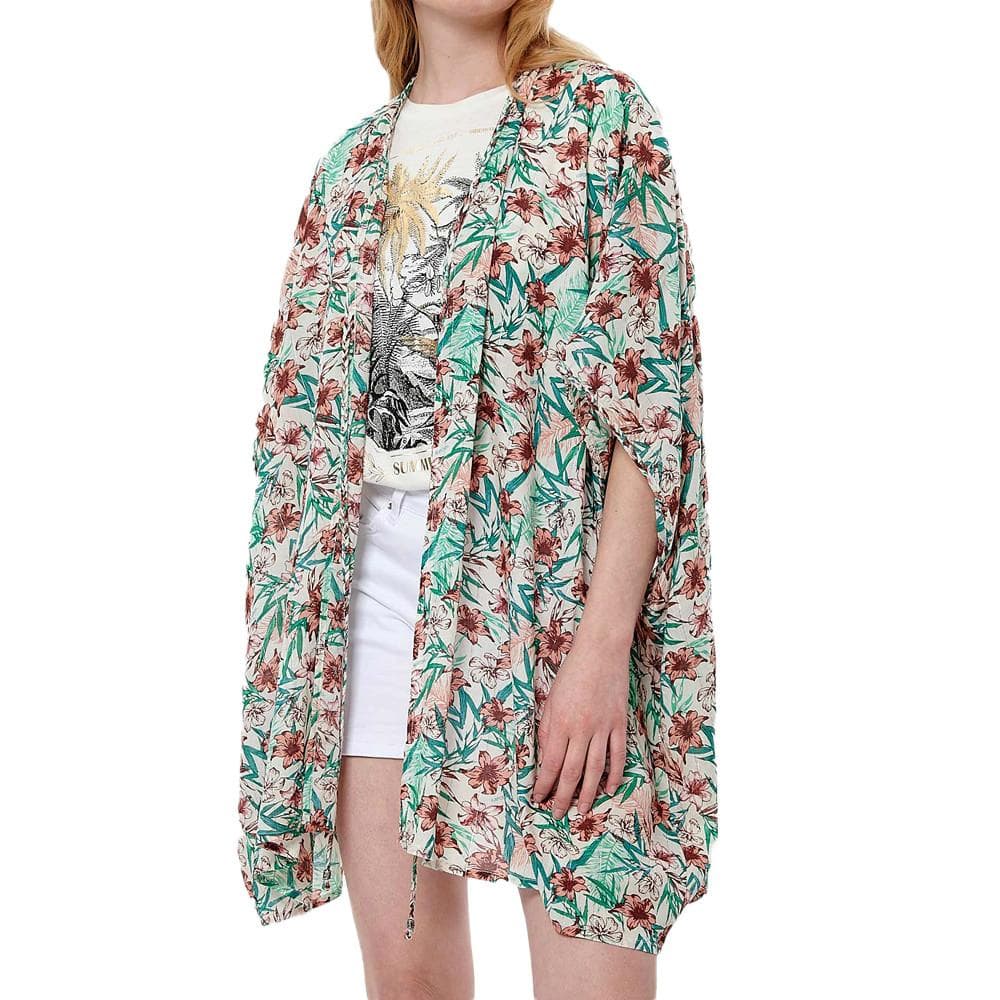 Kimono Fleuries Blanches Femme Kaporal Growe 1