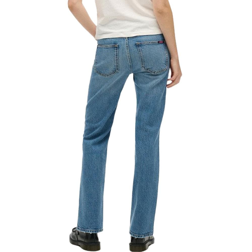 Jean Droit Bleu Femme Superdry Vintage Rise Slim Flare 2