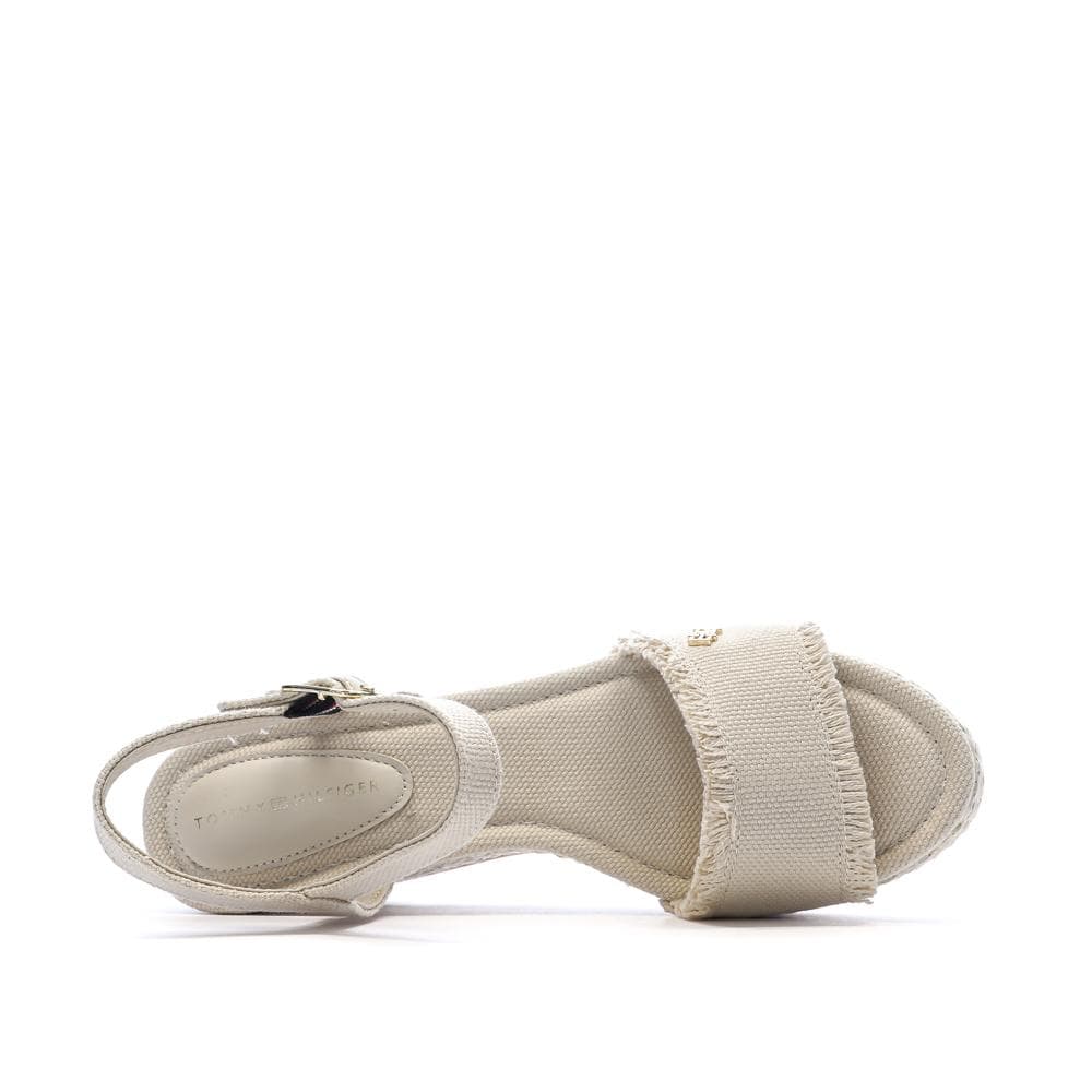 Sandales à Talons Beige Femme Tommy Hilfiger Wedgeee 4