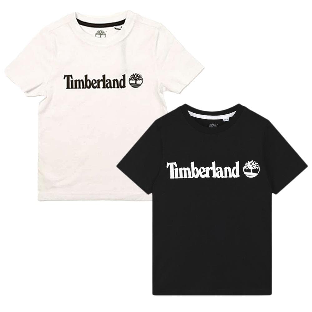 Lot de 2 T-Shirts Blanc/Noir Ado Timberland T60145 1