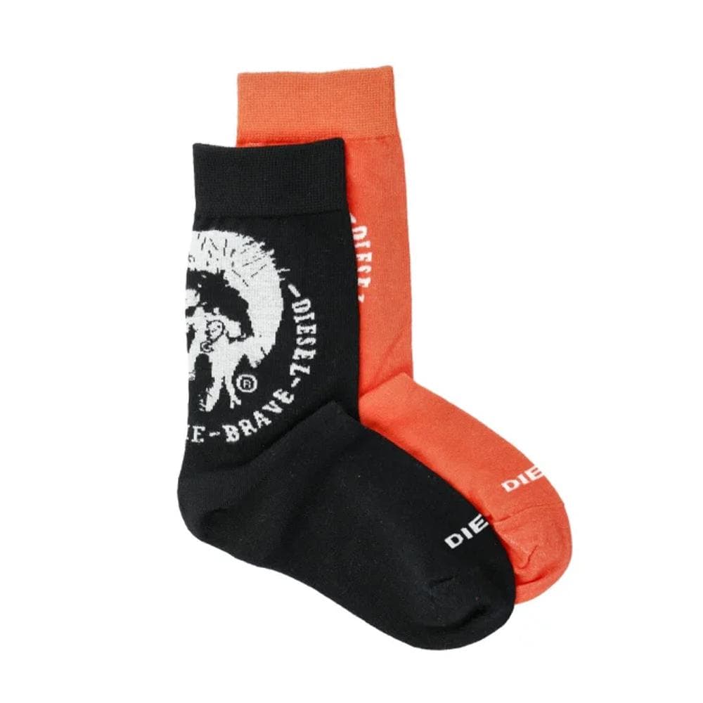 2x Paires Chaussettes Noire/Rouge Garçon Diesel J00186 1