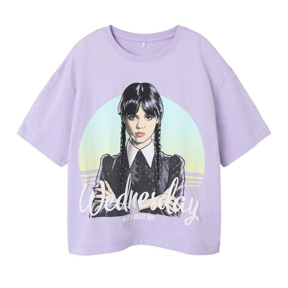 T-shirt Violet Fille Name it Wednesday 1