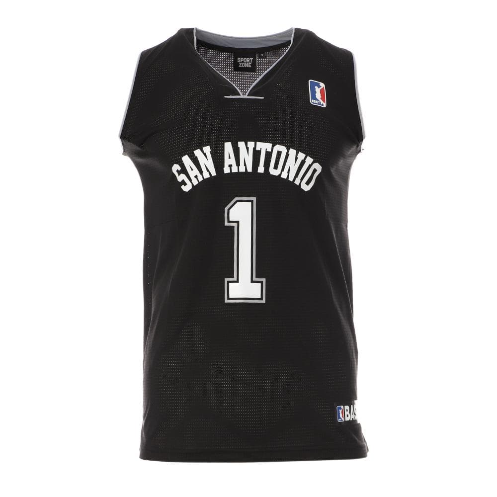 San Antonio Maillot de basket Noir Homme Sport Zone 1