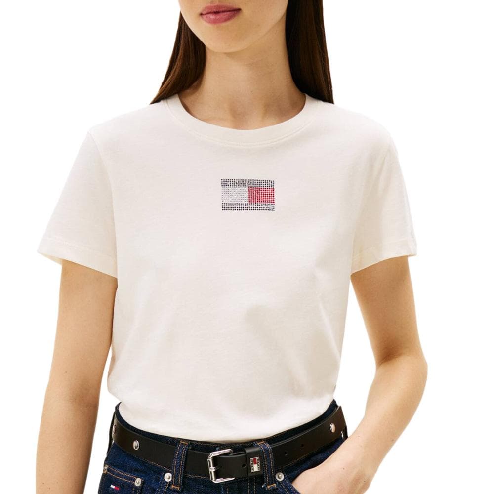 T-Shirt Blanc Femme Tommy Hilfiger DW0DW21965 1