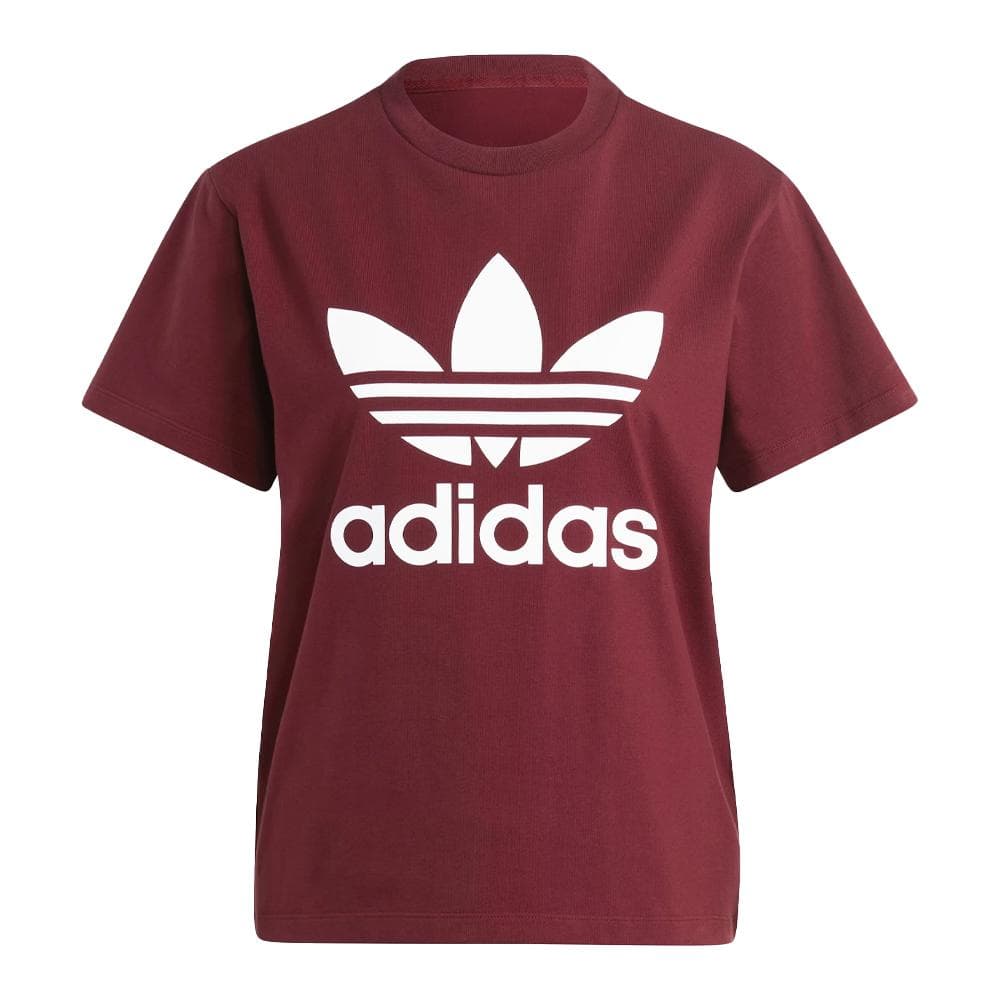 T-shirt Bordeaux Femme Adidas Trefoil IB7422 1