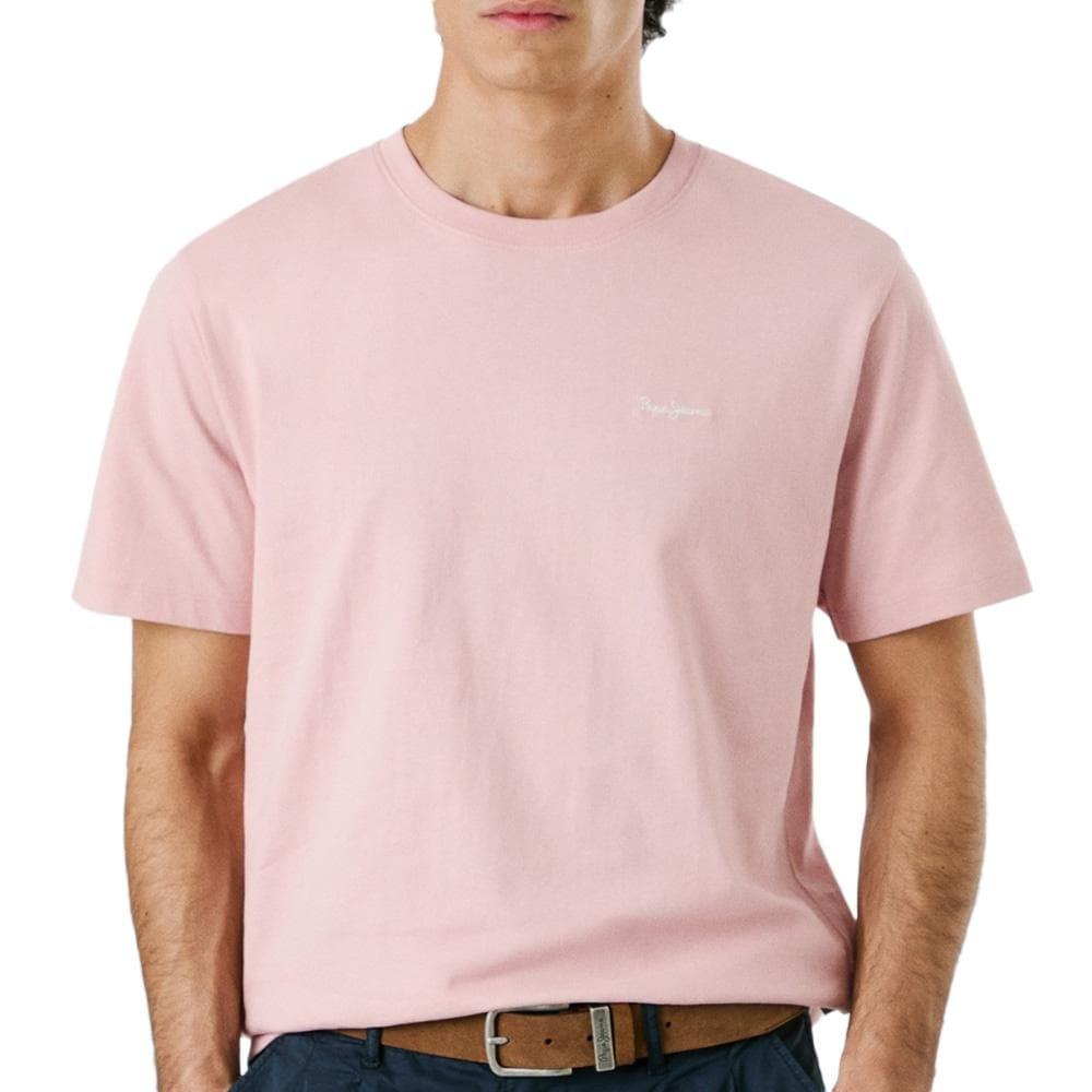 T-shirt Rose Homme Pepe Jeans Contrast Connor 1