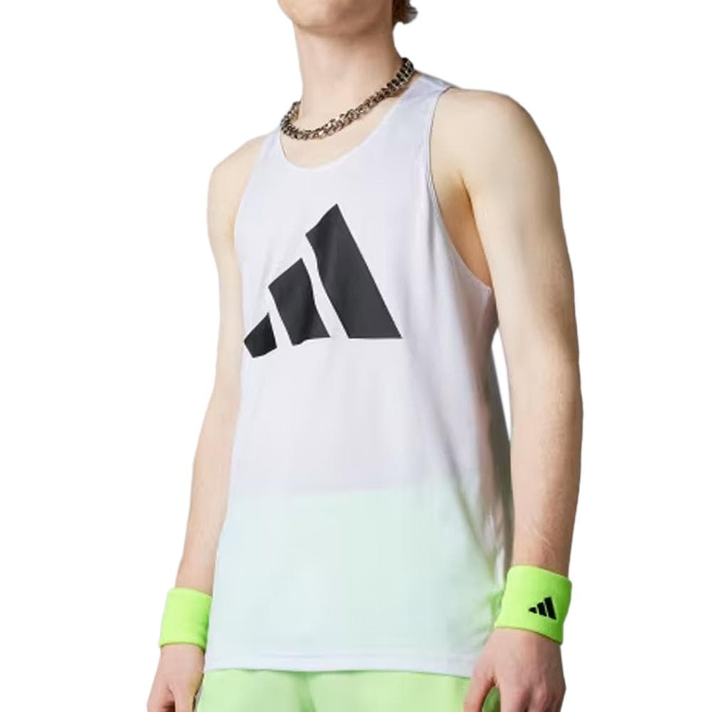 Débardeur de Sport Blanc Homme Adidas Run It Tank 1
