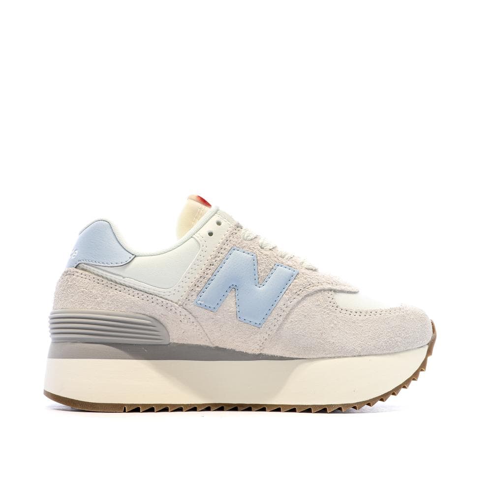 Baskets Compensé Beige/Bleu Femme New Balance 574 2