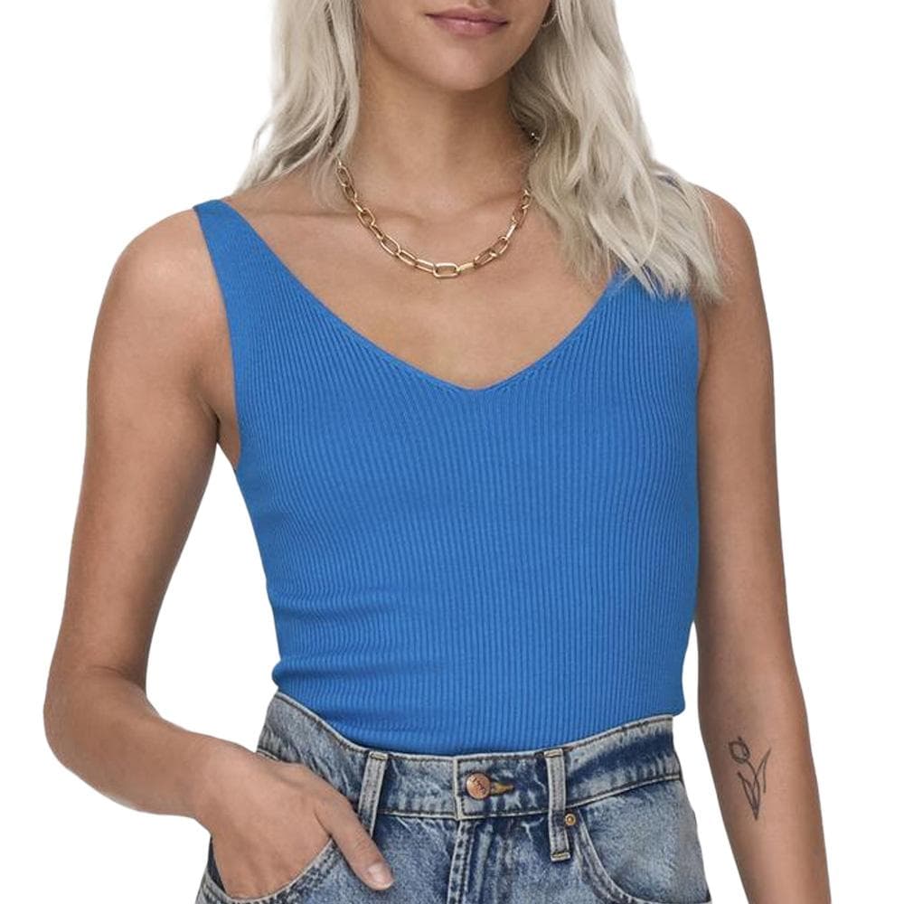 Débardeur en Maille Bleu Royal Femme JDY Nanna 15180497 1