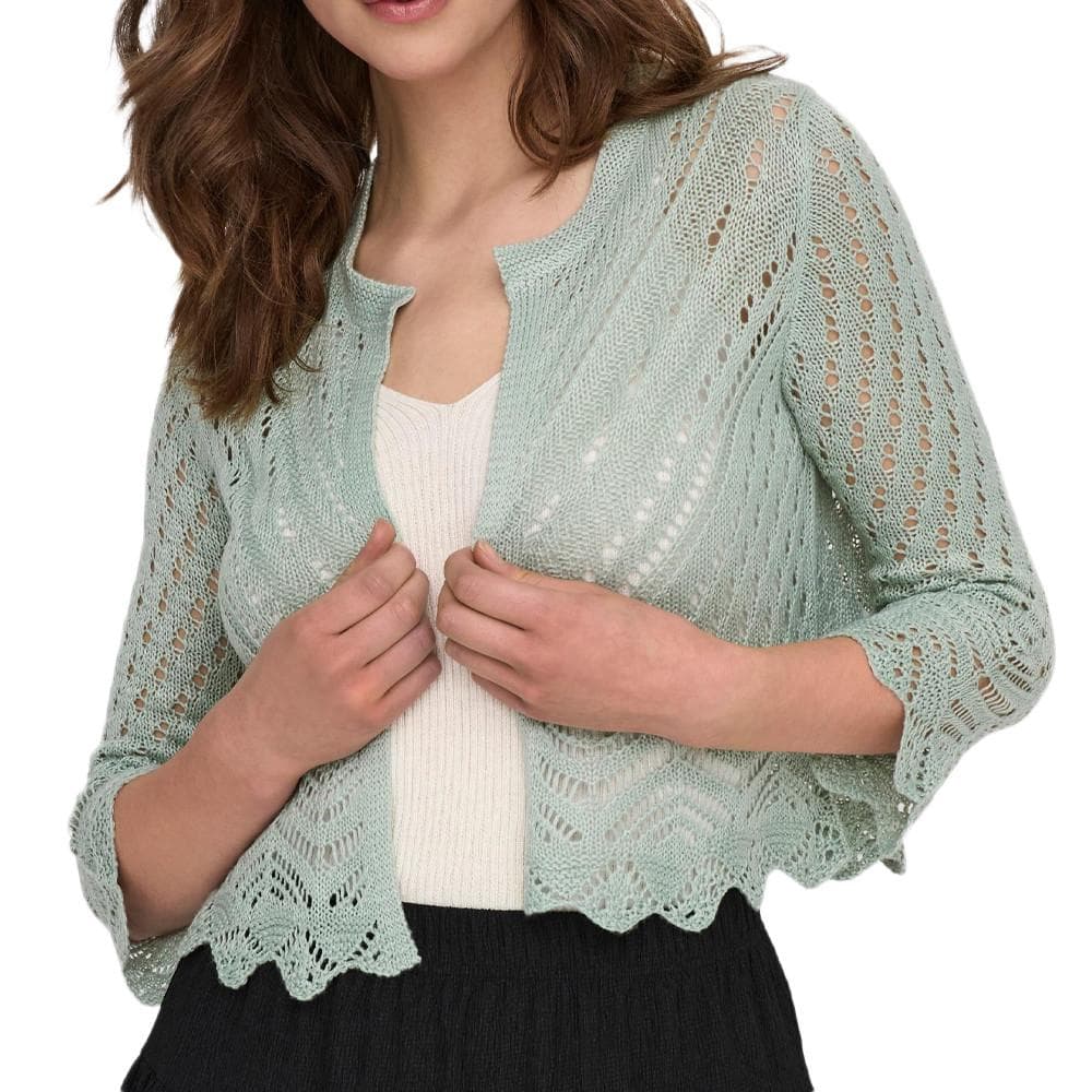 Cardigan Vert FemmeJDY Sun 3/4 Cropped 1