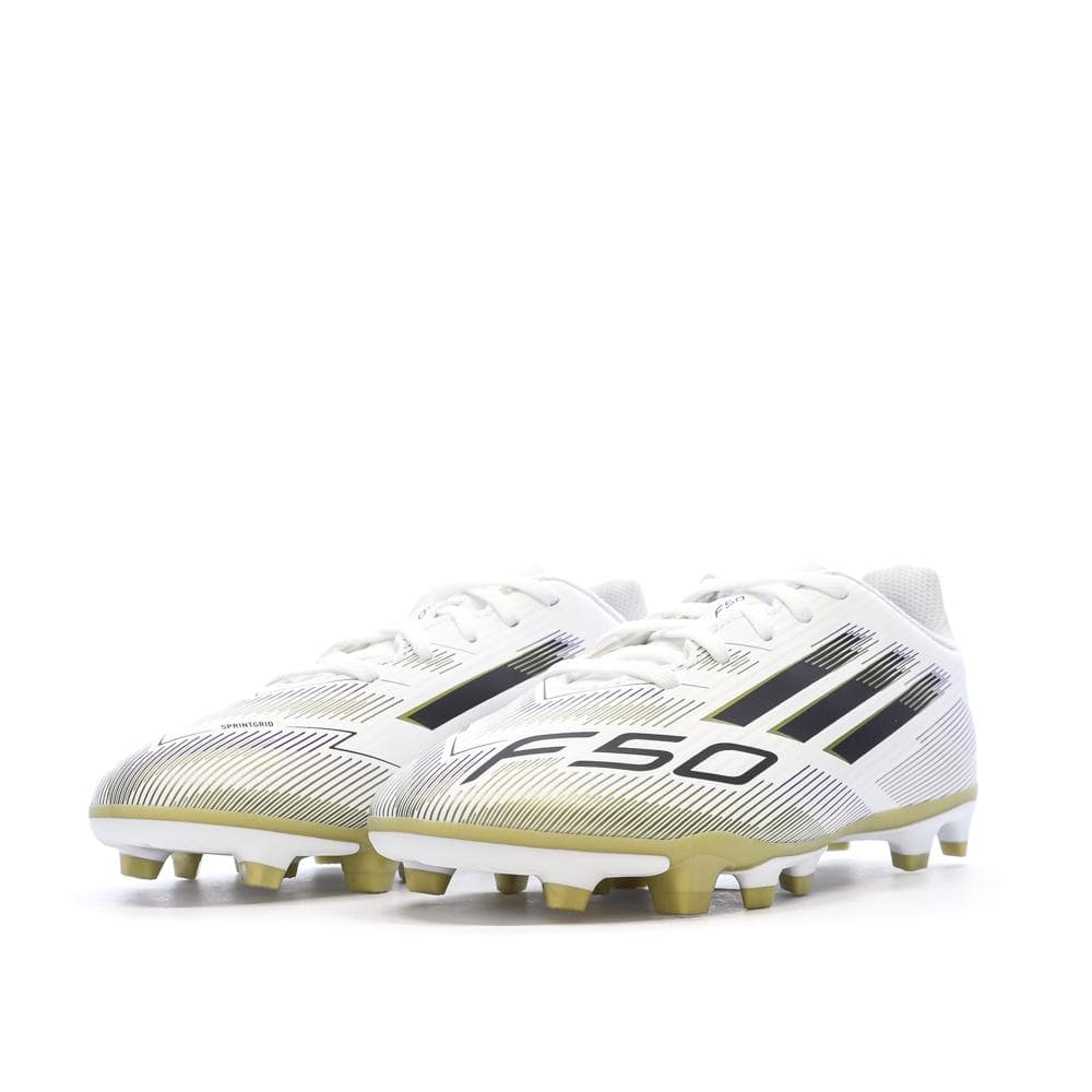 Chaussures de Football Blanc/Doré Mixte Adidas F50 Club 6