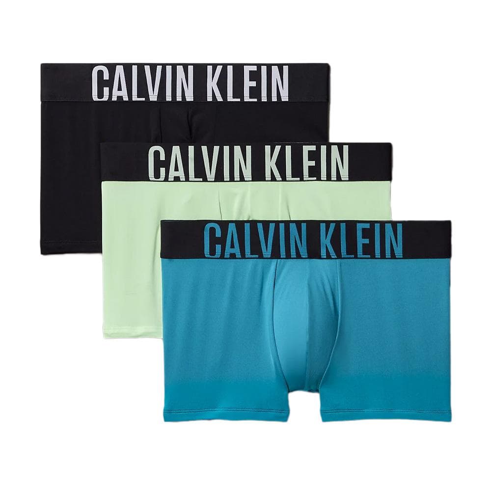 X3 Boxers Marine/Vert Homme Calvin Klein Jeans Trunk 1