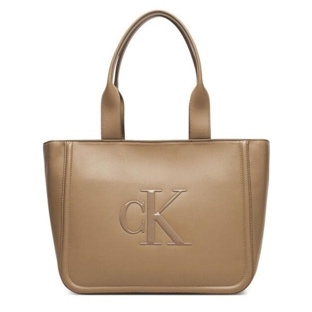 Sac à Main Beige Femme Calvin Klein Jeans Bold Medium Tote 1