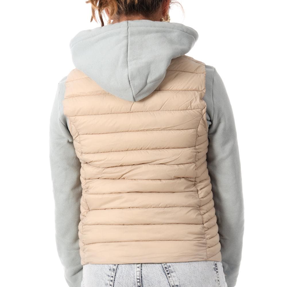 Doudoune sans manches Beige Femme Teddy Smith B-terry 2