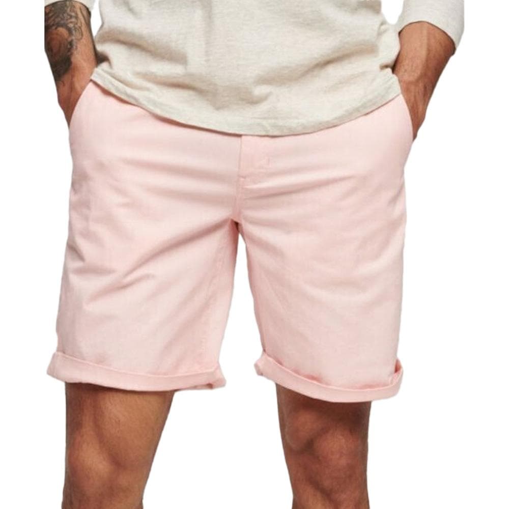 Short Chino Rose Homme Superdry Stretch 1