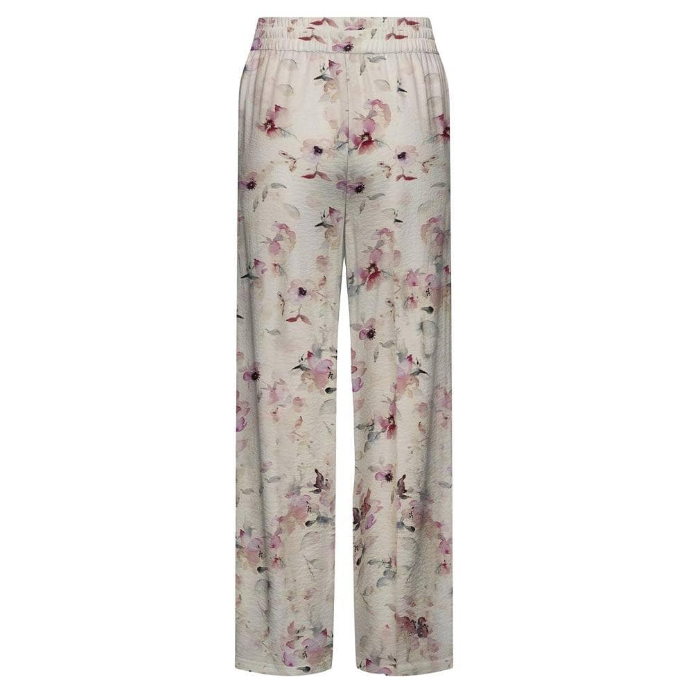 Pantalon Imprimé Blanc/Rose fluide Femme JDY Pant-cloud Dancer 2