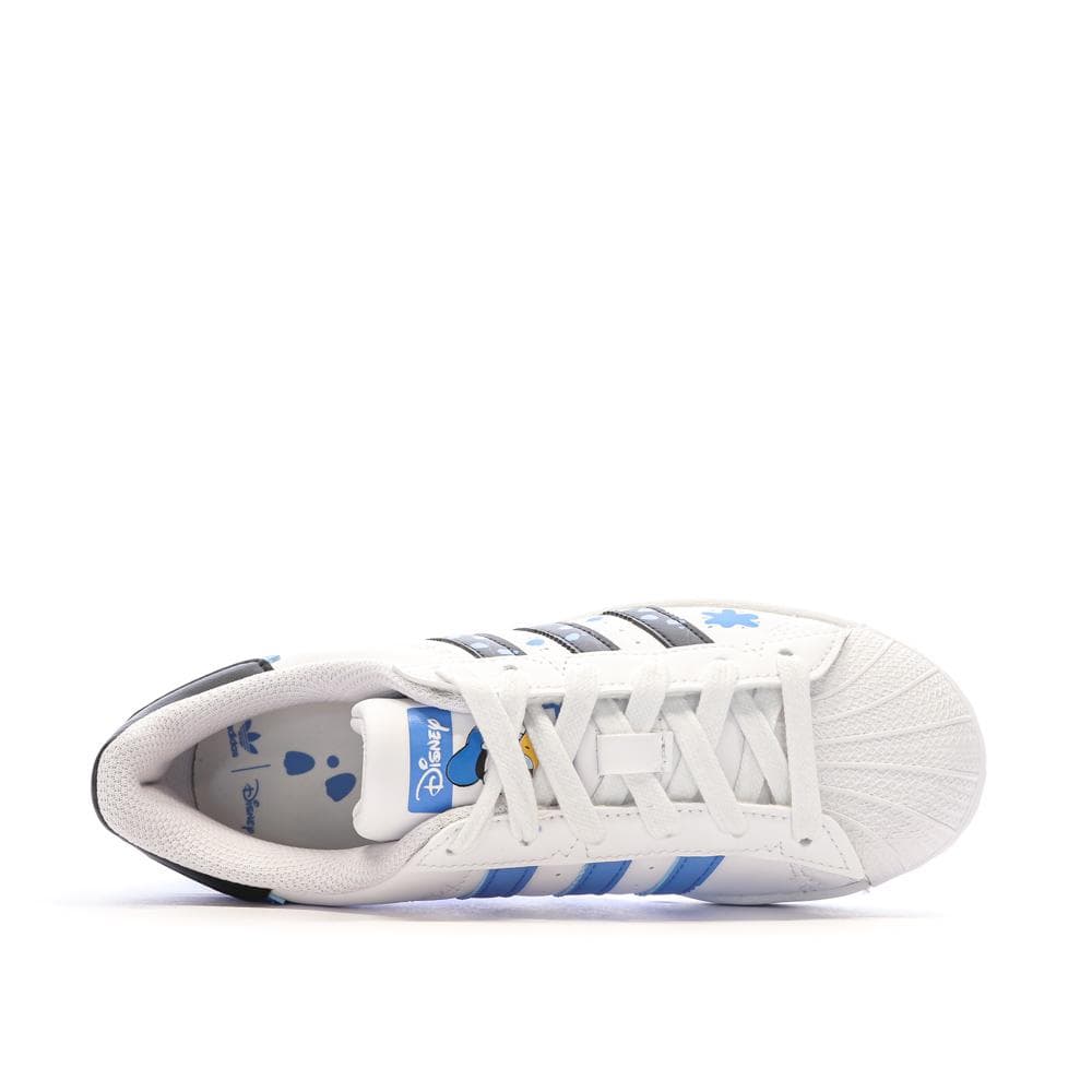 Baskets Blanc/Noir Enfant Adidas Superstar IG6263 4