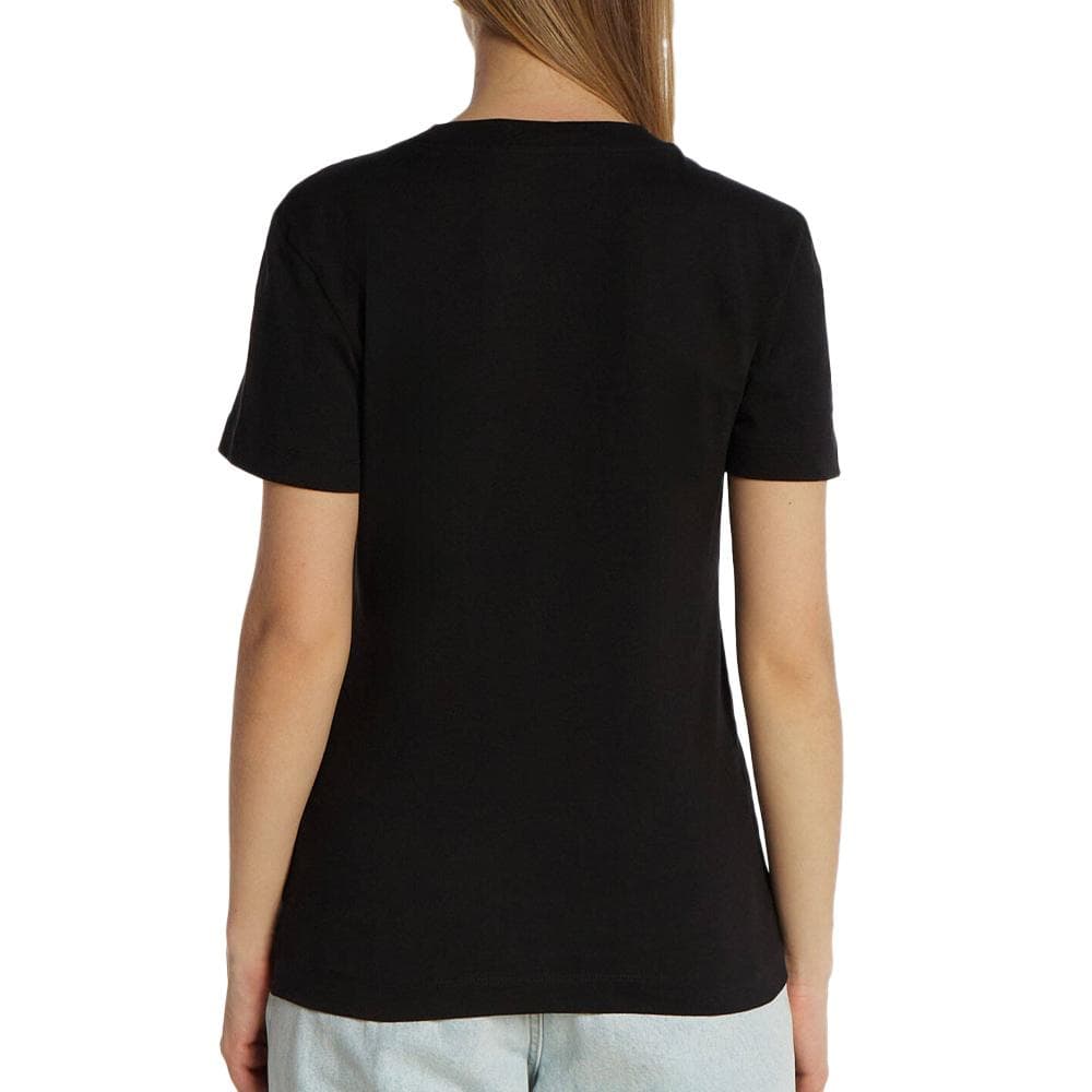 T-shirt Noir Femme Calvin Klein Jeans Monologo Slim 2