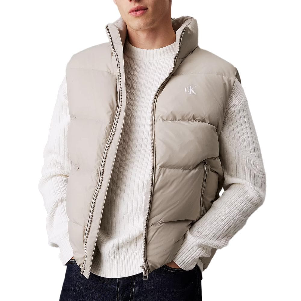 Doudoune sans manches Beige Homme Calvin Klein Jeans Vest 1