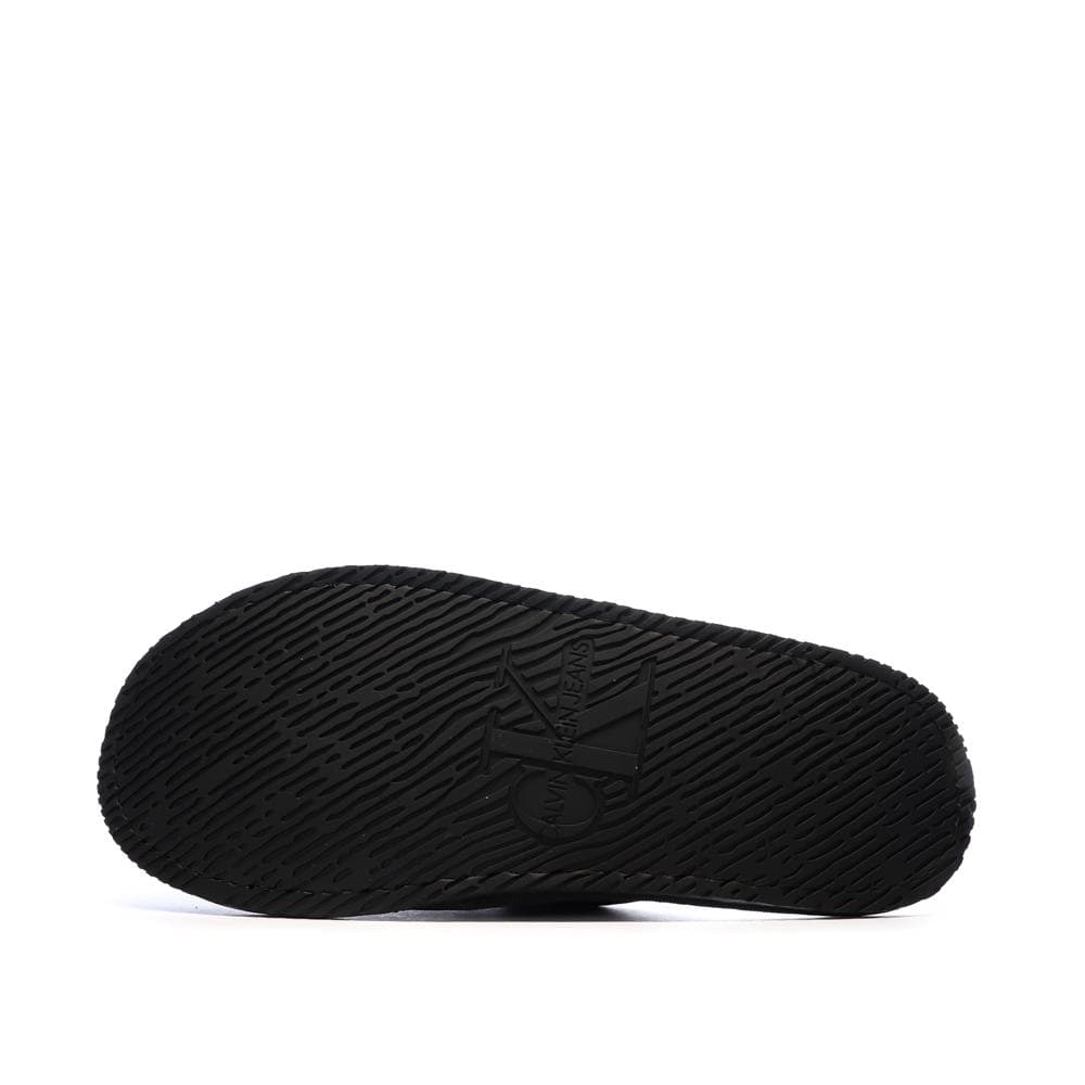 Chaussons Noir Femme Calvin Klein Jeans Slipper Satin Moire 5