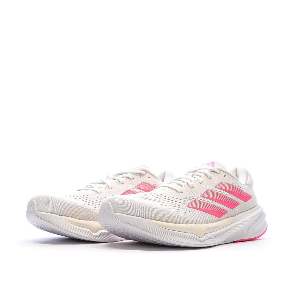 Baskets Blanches/Roses Femme Adidas Stride 6