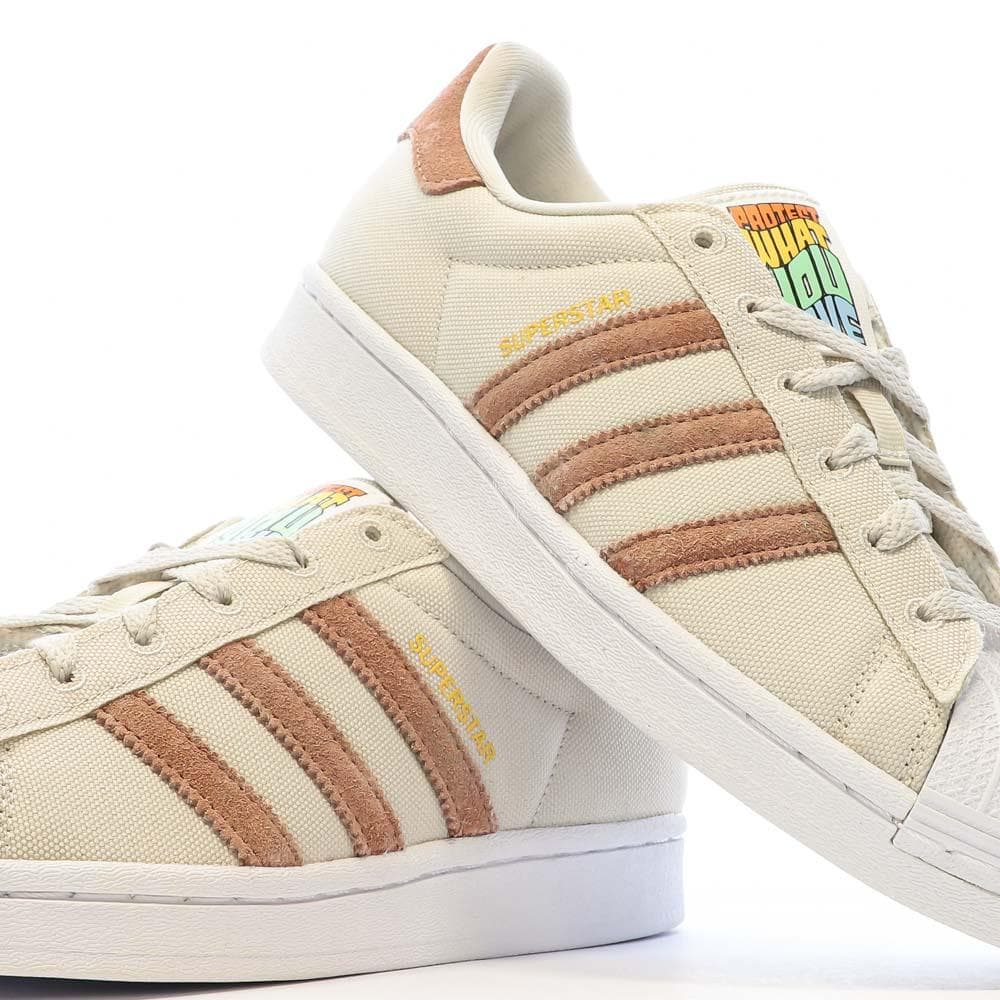 Baskets Beige/Taupe Garçon/Fille Adidas Superstar HP6548 7