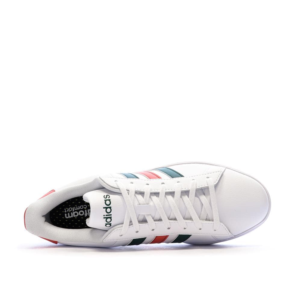 Baskets Blanc/Noir/Rouge Homme Adidas Grand Court 2.0 4