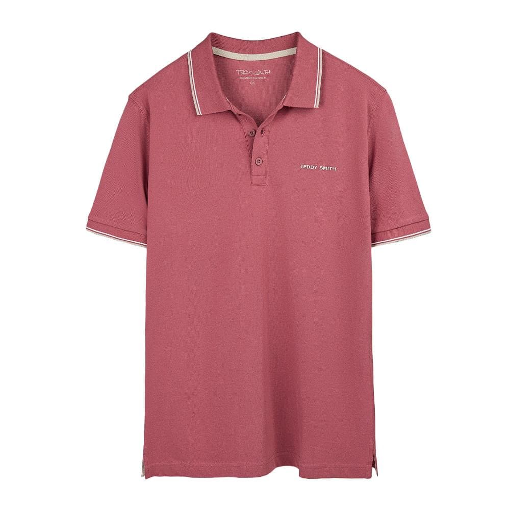 Polo Rose foncé Homme Teddy Smith Pasian 2 1
