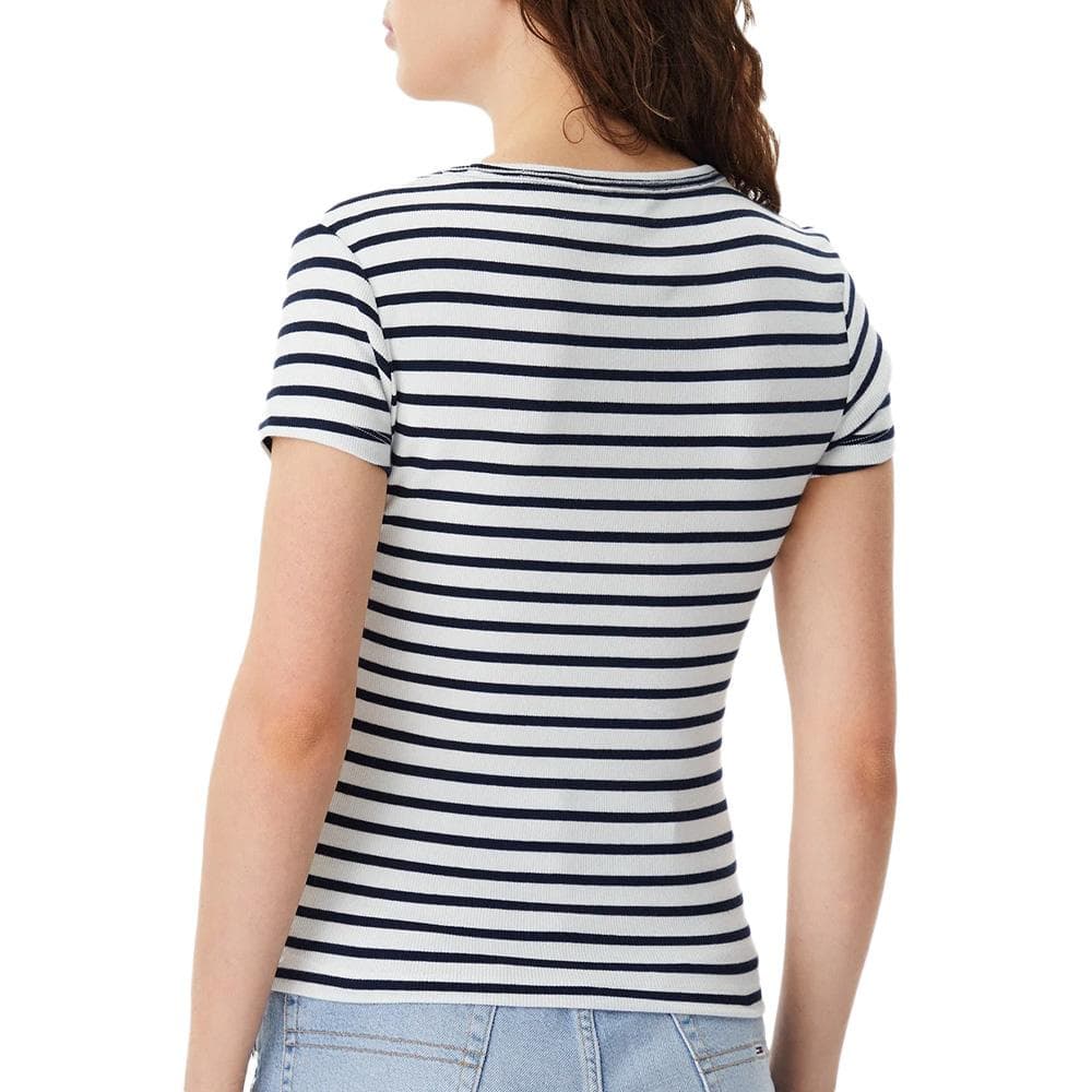 T-shirt Noir/Blanc Femme Tommy Hilfiger Essential 2