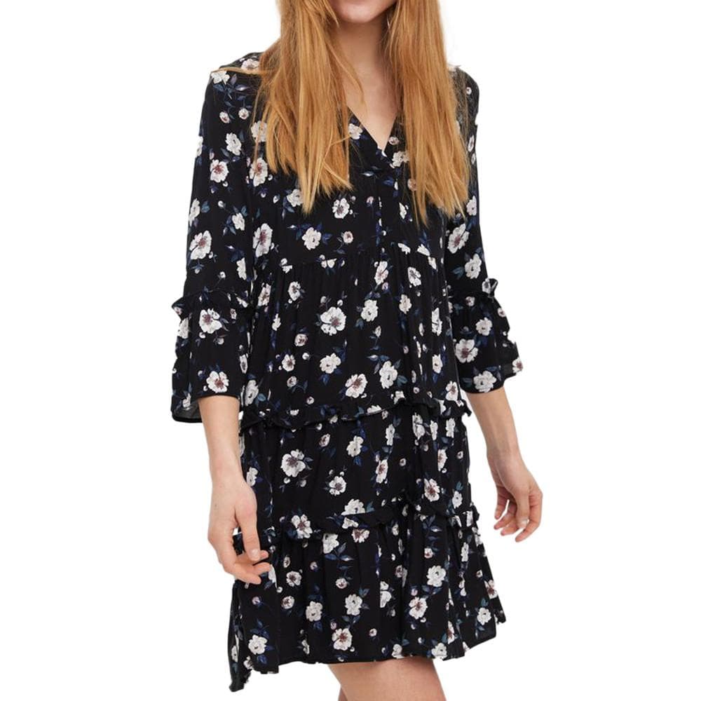 Robe Noir à fleurs Femme Vero Moda Easy 1