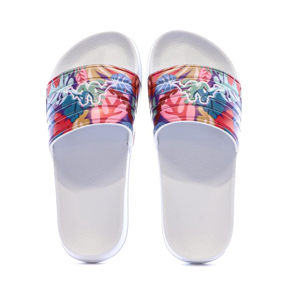 Claquettes Blanches Femme Kappa Sarty 2 3