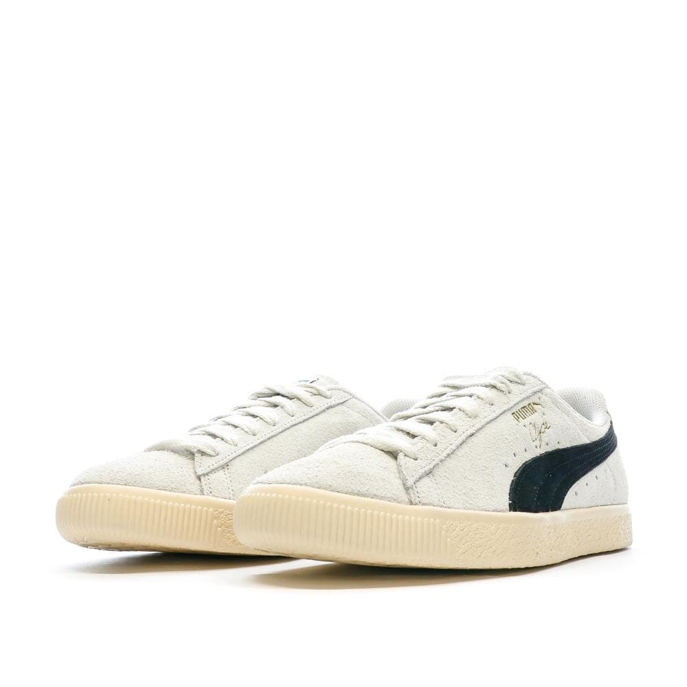 Baskets Blanches/Noires Homme Puma Clyde Teasel 6