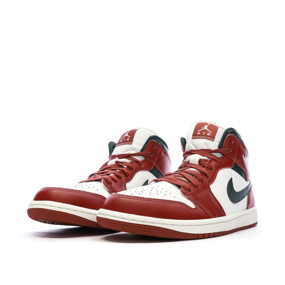 Air Jordan 1 Mid Blanche/Rouge/Noire Homme Nike 6