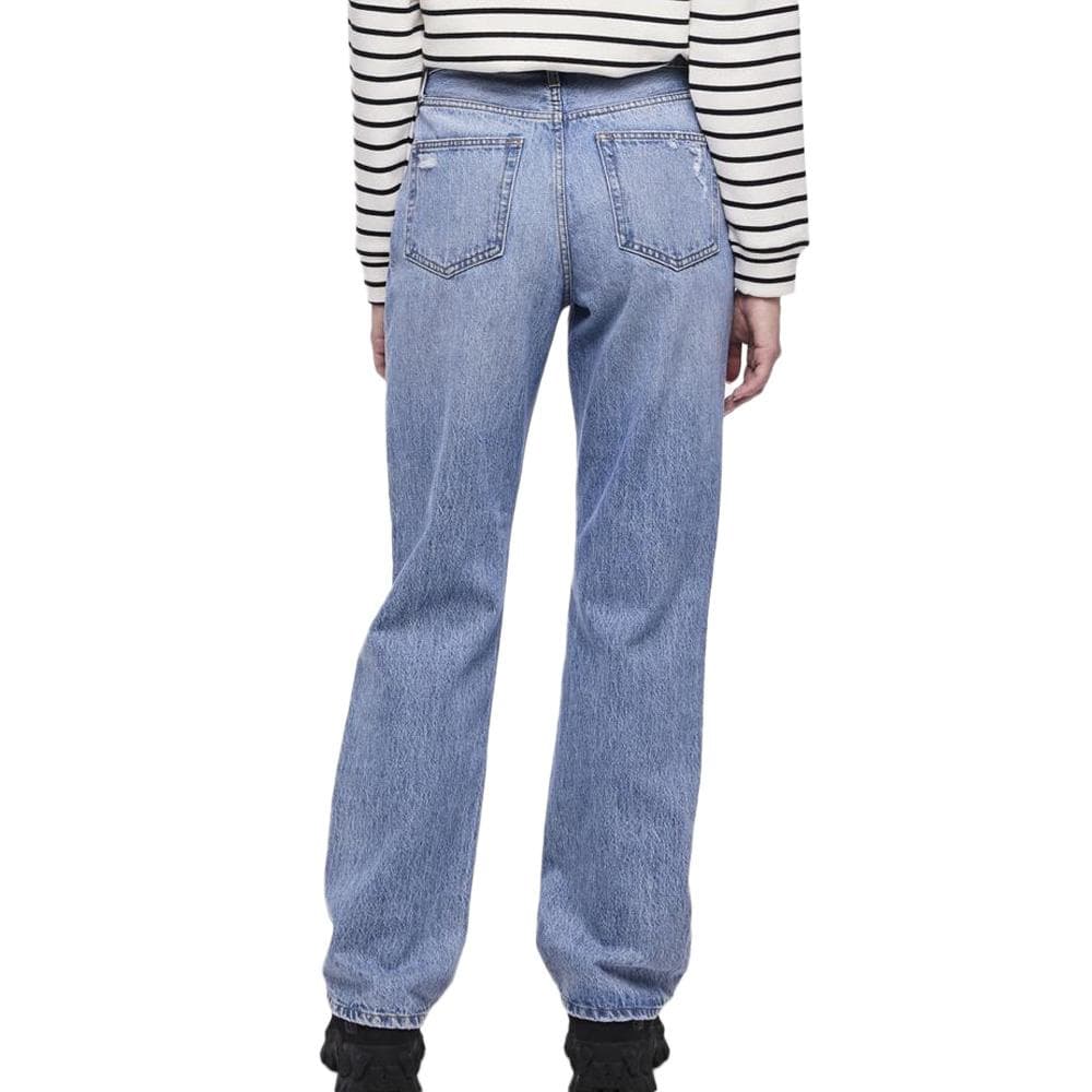 Jean Droit Bleu Femme Pieces Donna 2