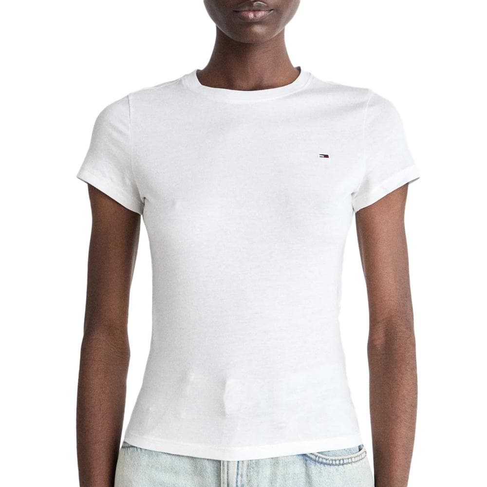 T-shirt Blanc Femme Tommy Hilfiger Tjw 1