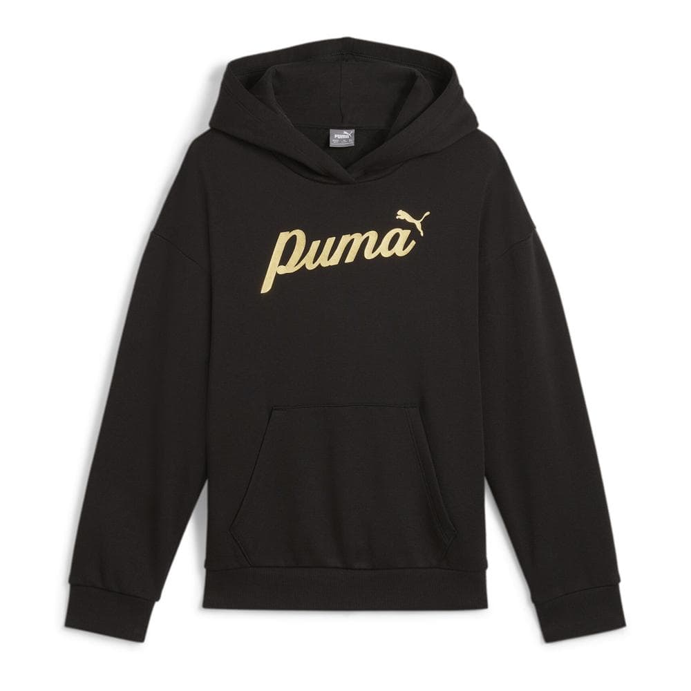 Sweat Noir Fille Puma Script Metallic 1