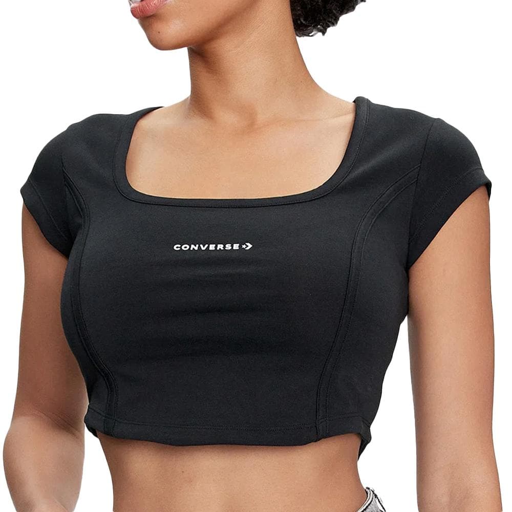 T-Shirt Noir Femme Converse Corset 1