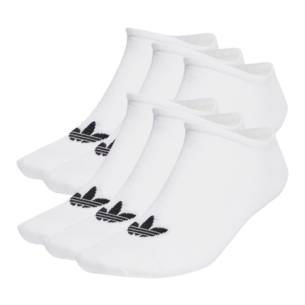 x6 Paires de chaussettes Blanches/Noir Homme Adidas Trefoil Liner 6 1