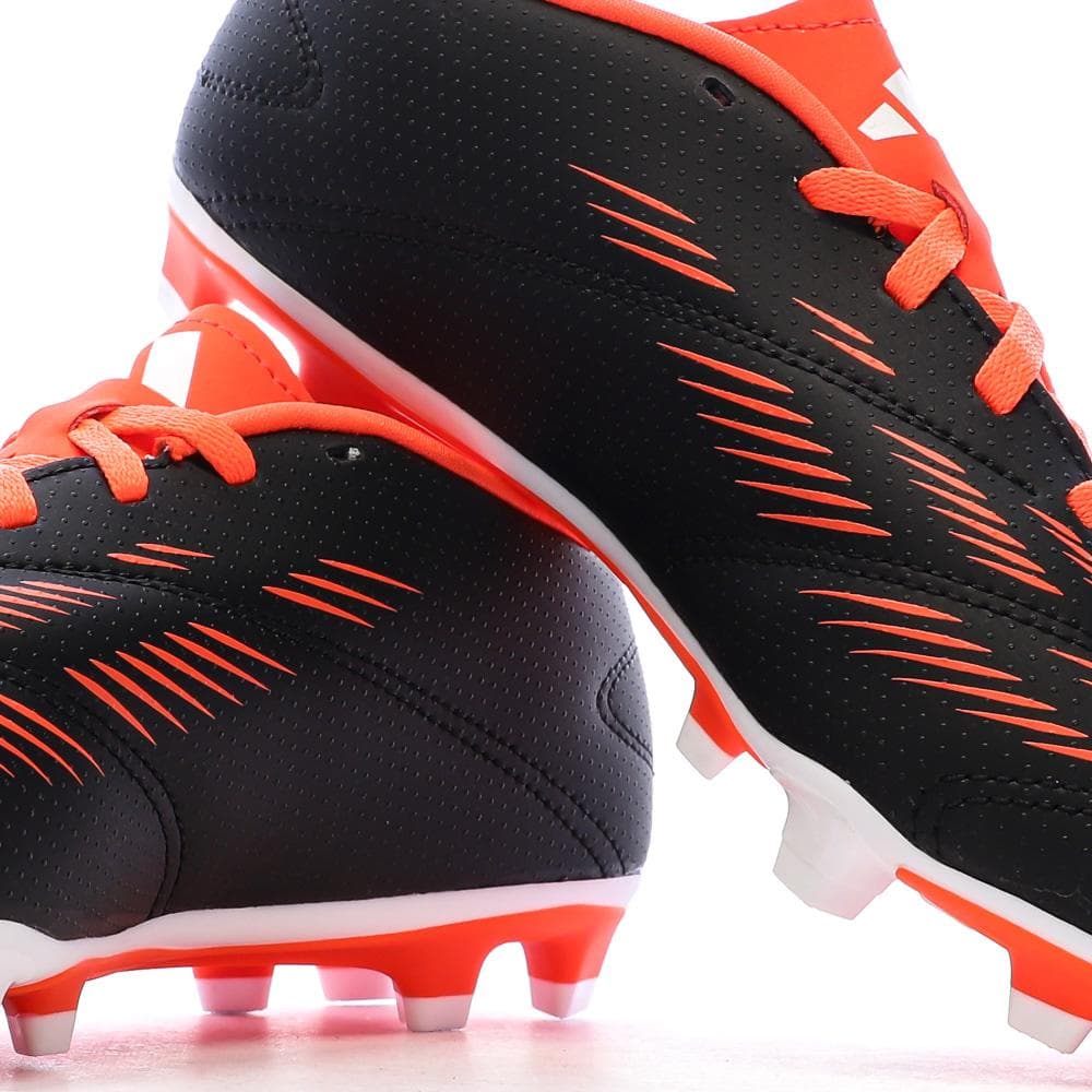 Chaussures de football Noires/Blanches/Rouges Garçon Adidas Predator Club Fxg 7