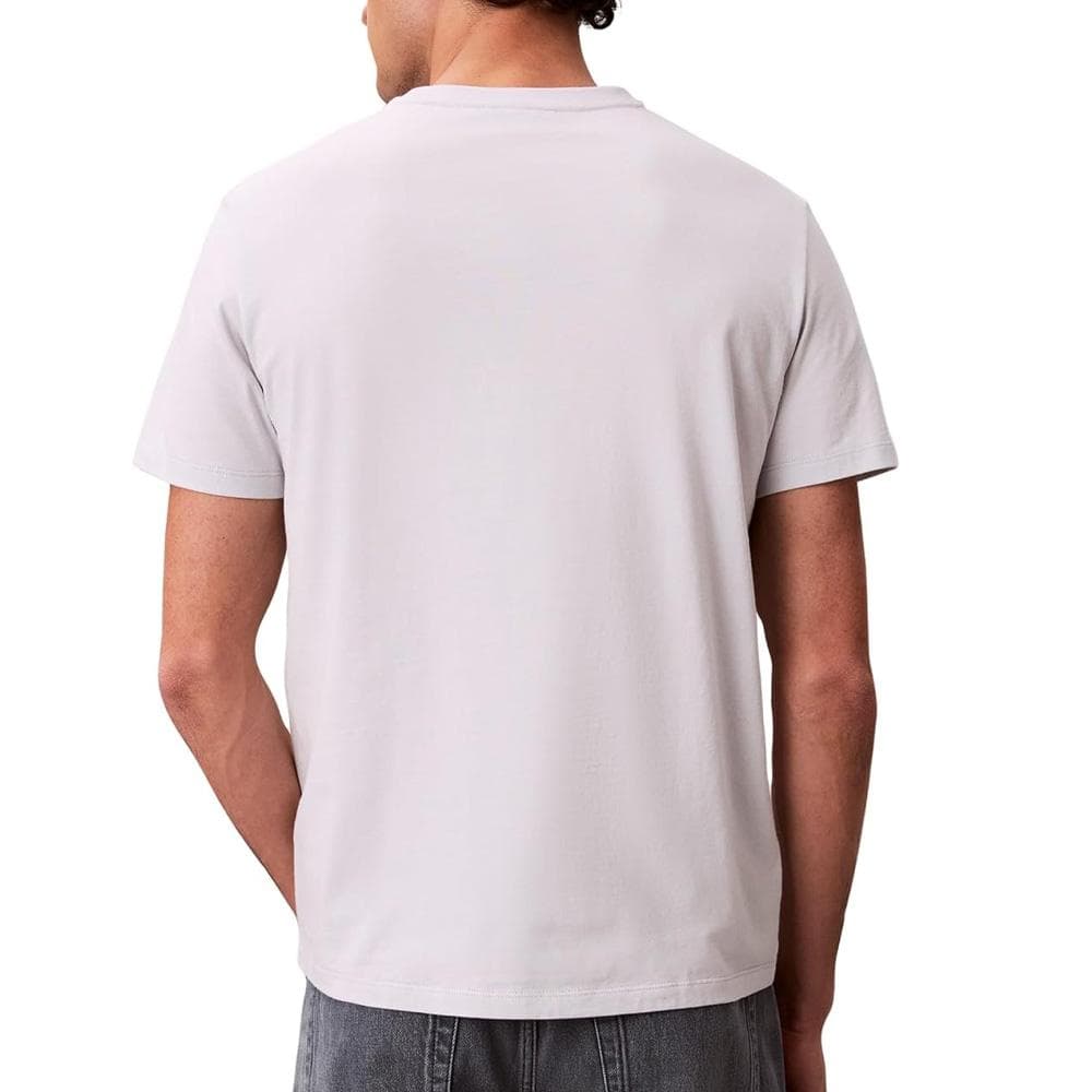 T-Shirt Gris Clair Homme Calvin Klein Jeans Badge L4G 2
