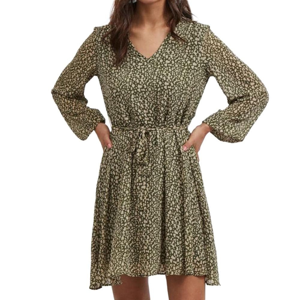 Robe Imprimée Kaki Femme Vila Viadeline 1