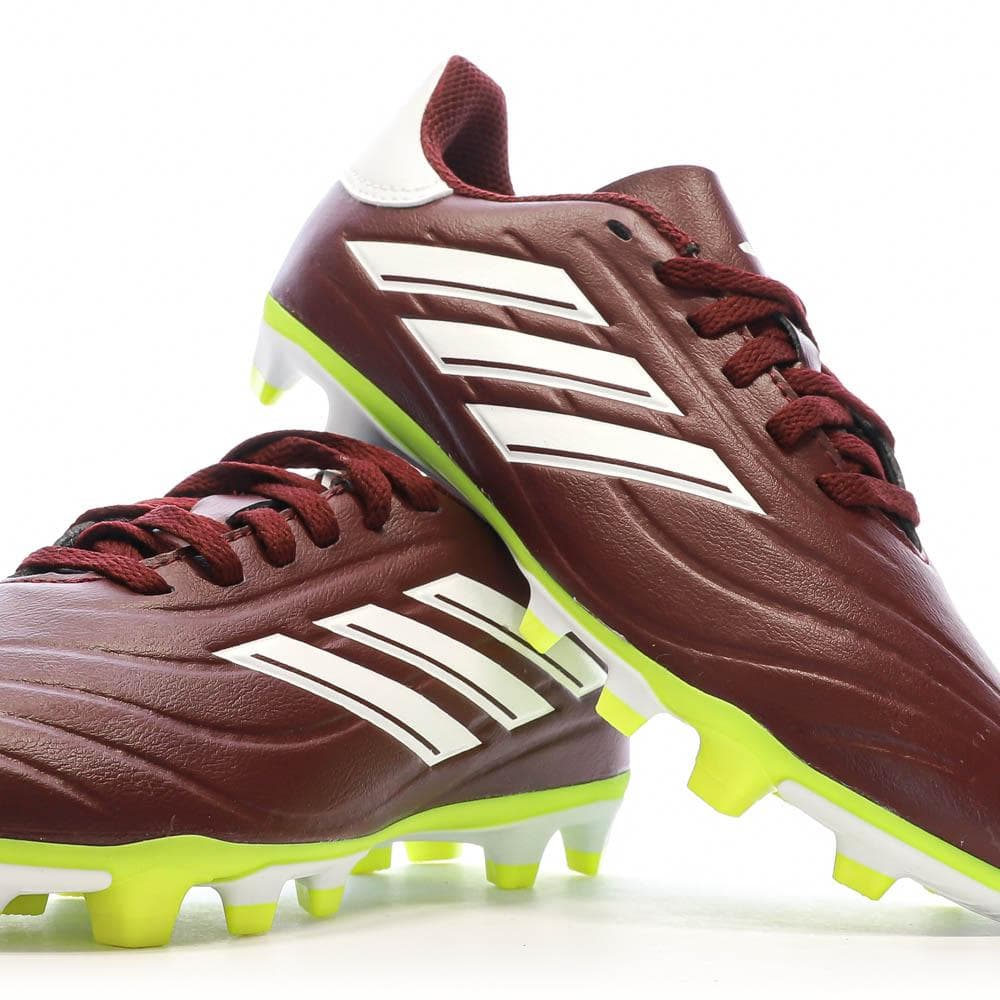 Chaussures de football Bordeaux/Jaunes Garçon Adidas Copa Pure 2 3