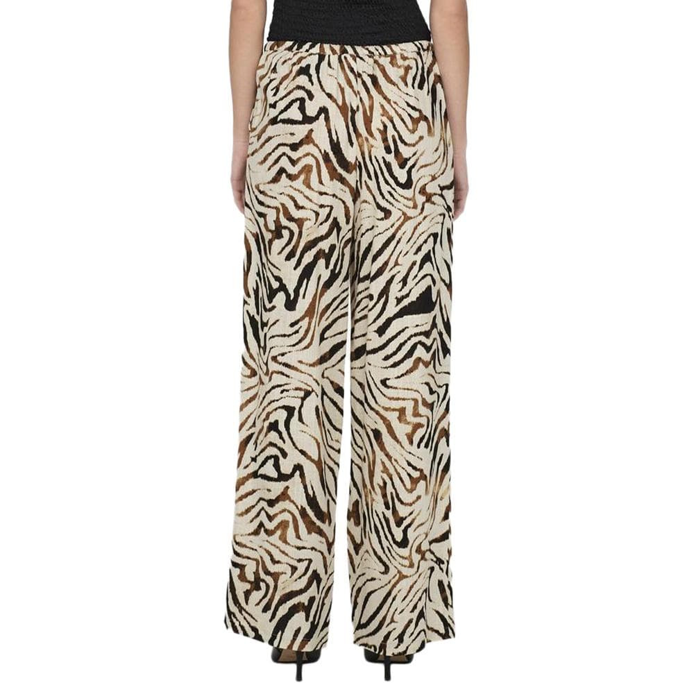 Pantalon fluide Beige/Noir Femme JDY Naja 2