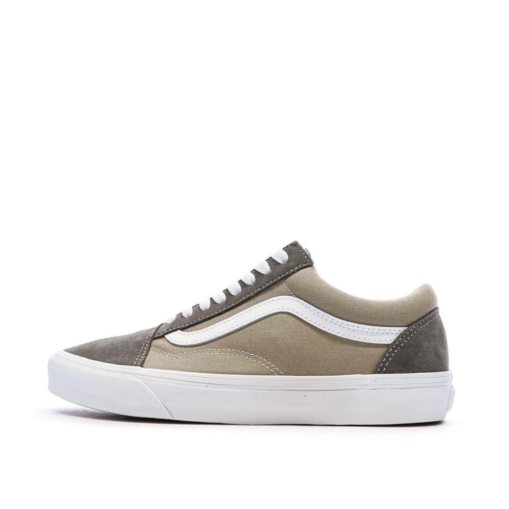Baskets Marron/Beige Homme Vans Old Skool Canvas Block B 1