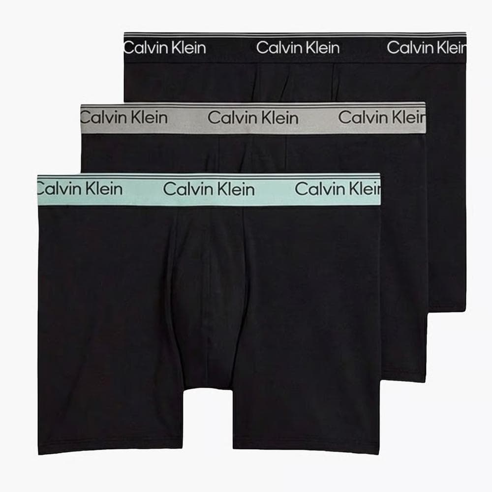 X3 Boxers Noir/Gris/Vert Calvin Klein Jeans Boxer Brief 1