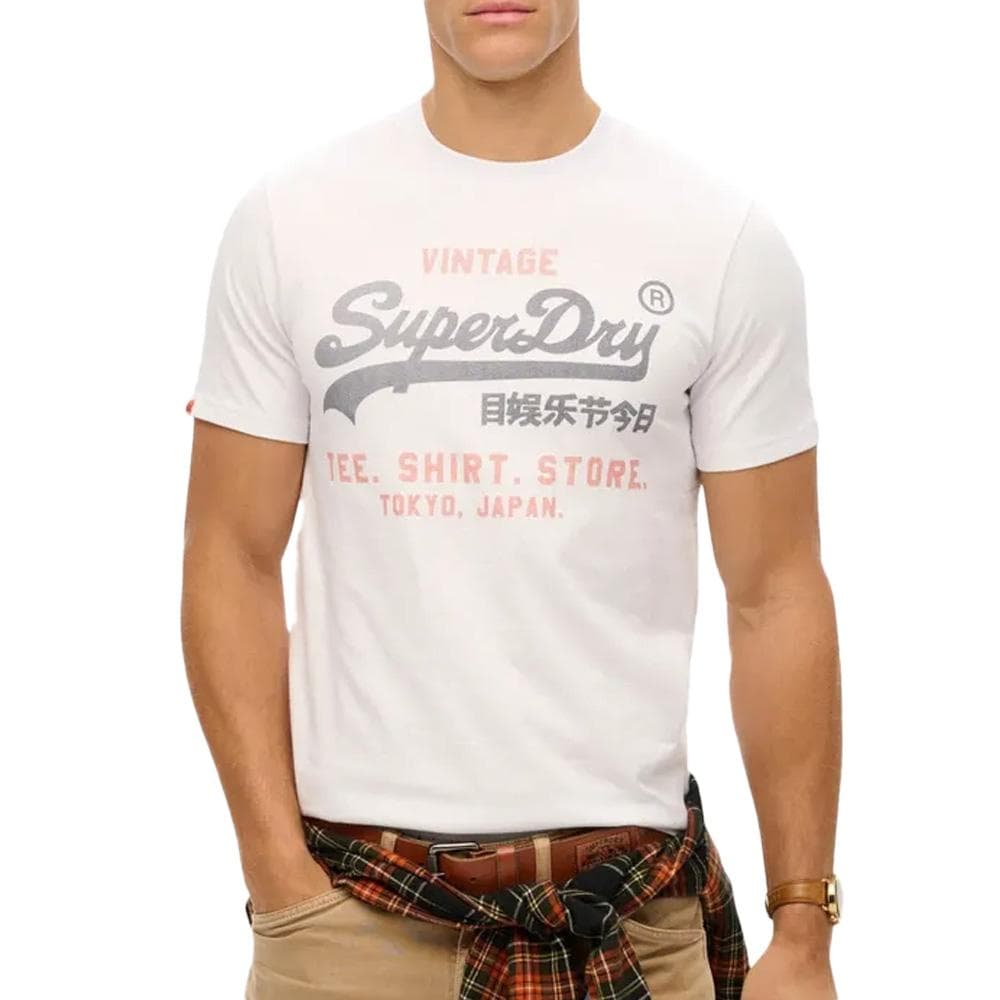 T-shirt Blanc Homme Superdry Vl Heritage Relaxed 1