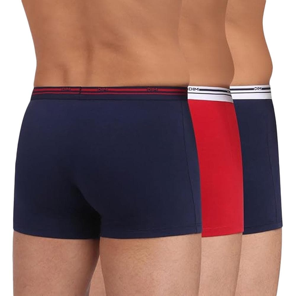 X3 Boxers Marine/Rouge Homme Dim Classic Colors - Taille 2